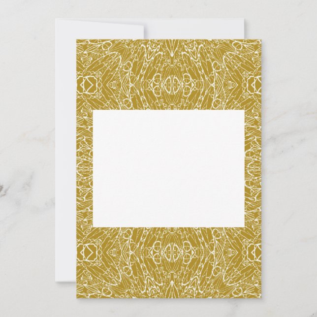 Convites Arte de abstrato de roda geométrica do ouro escuro (Frente)