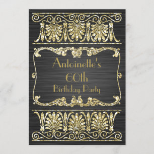 Convites Arte de Aniversário de Qualquer Idade Deco Árabe G