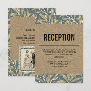 Convites Arte de casamento vitoriano vintage de 1844