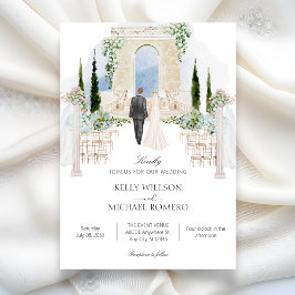 Convites Arte de cerimônia de casamento