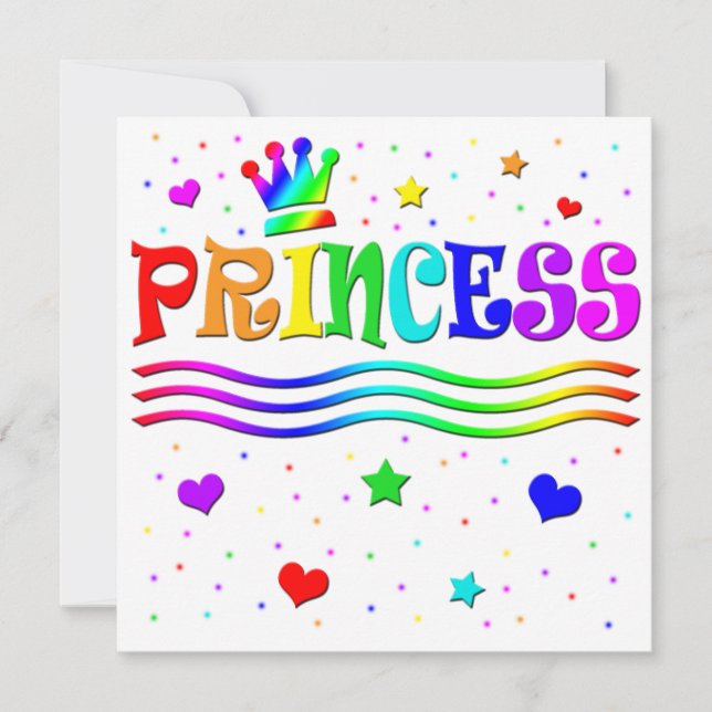 Convites Arte de Clipe de Desenho Animado Fofo Princesa Chá (Frente)