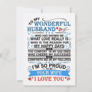 Convites Arte de Esposa para o Meu Maravilhoso Marido