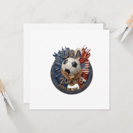 Convites Arte de Fã de Futebol dos Estados Unidos | Ilustra