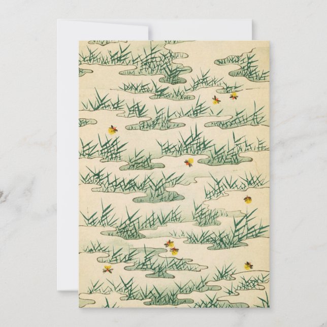 Convites Arte de Firefly no Verão Verde (Frente)