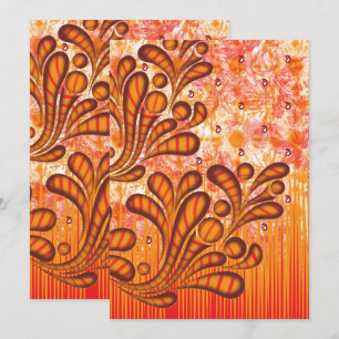 Convites Arte de Flor Abstrato exclusivo