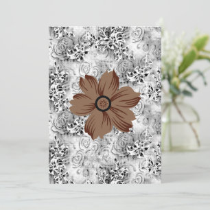 Convites Arte de Flor de Mandala   Design Floral Terroso