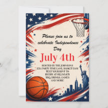 Arte de Fundo de Basquete do Dia da Independência