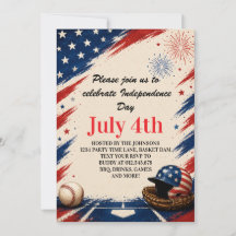 Arte de Fundo de Beisebol do Dia da Independência