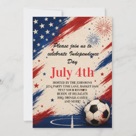 Convites Arte de Fundo de Futebol do Dia da Independência