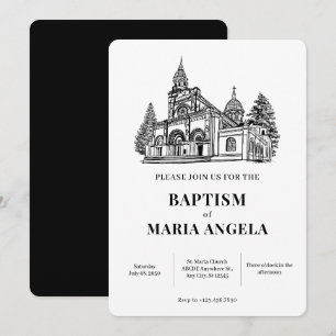 Convites Arte de igreja minimalista