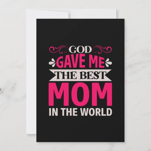 Convites Arte de Mãe Deus Me Deu A Melhor Mãe (Frente)