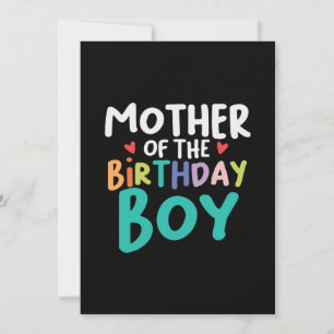 Convites Arte de Mamãe Mãe do Menino do Aniversário