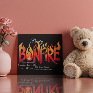 Convites Arte de Palavras Fogueira Flamejante