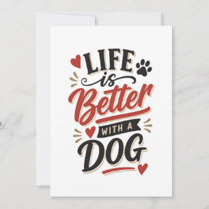 Convites Arte de Parede para Amantes de Cachorros - A Vida
