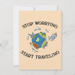 Convites Arte de Viagem Comece a Viajar Pelo Mundo
