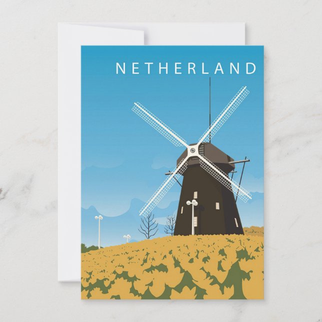 Convites Arte de Viagem Holanda (Frente)