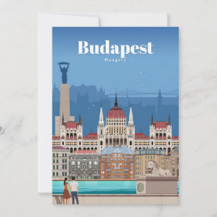 Convites Arte de Viagem Viagem para Budapeste