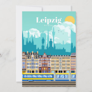 Convites Arte de Viagem Viagem para Leipzig Alemanha