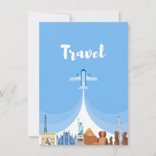 Convites Arte de Viagem Viaje ao Redor do Mundo
