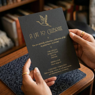 Convites Arte Deco em Fio de Ouro   Memorial do Grou