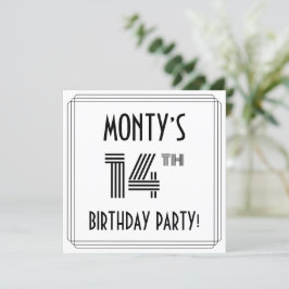 Convites Arte Deco Inspirou Festa de aniversário de 14, Nom