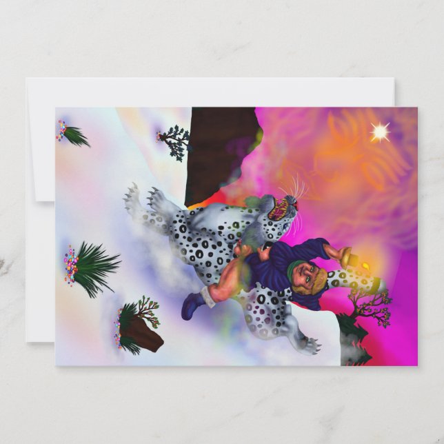 Convites Arte do sonho de inverno da luz de esperança da fa (Frente)