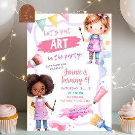 Convites Arte em Cores Pastéis em uma Festa de Aniversário