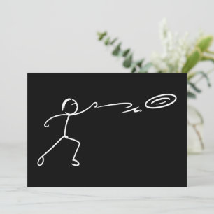 Convites Arte engraçada de golfe de disco Stickman Amante d