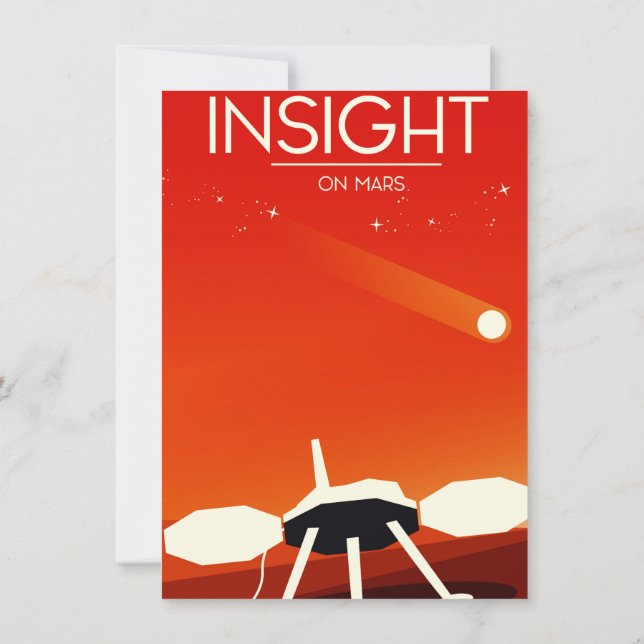 Convites Arte Espacial do Módulo de Descida Mars Insight (Verso)