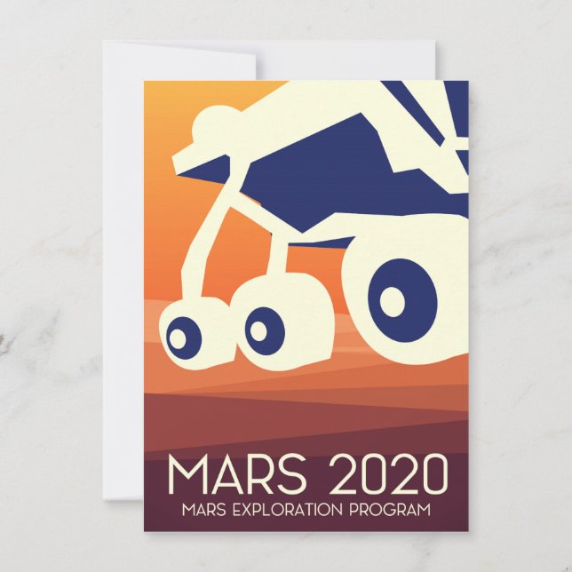 Convites Arte Espacial do Rover Mars 2020 (Verso)