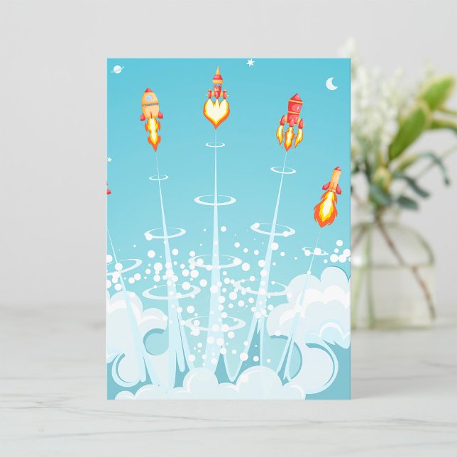 Convites Arte espacial turística do lançamento de navios de (Criador carregado)