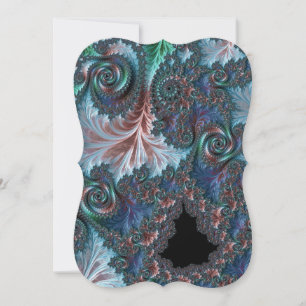 Convites Arte Fractal de Mandelbrot Boho Hippie Colorido Gr