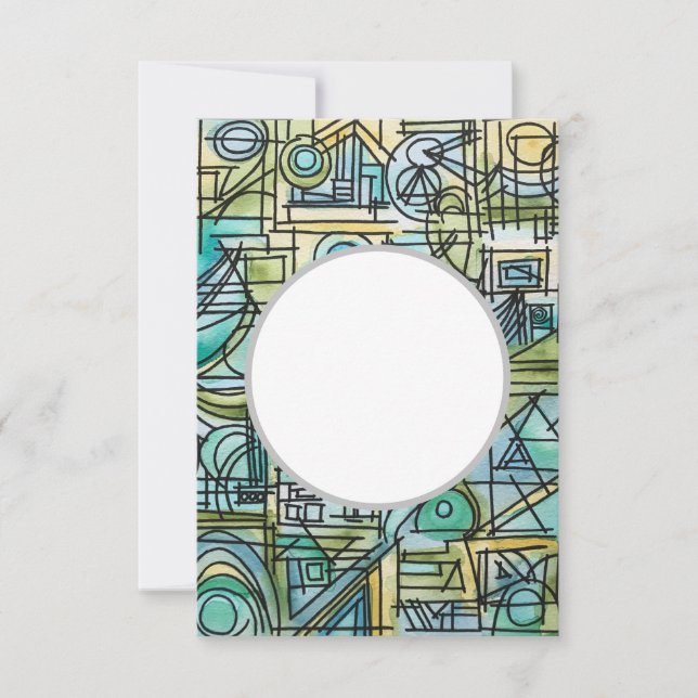 Convites Arte Geométrica Overture-Modern Bauhaus (Frente)