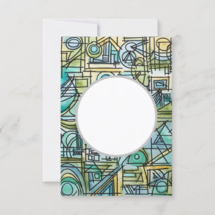 Convites Arte Geométrica Overture-Modern Bauhaus