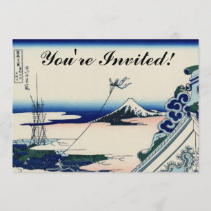 Convites Arte japonesa Fuji do vintage do templo de