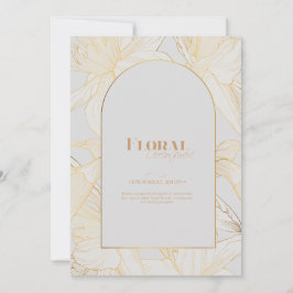 Convites Arte linear de narcisos da primavera.