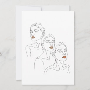 Convites Arte Linear Trio Feminino