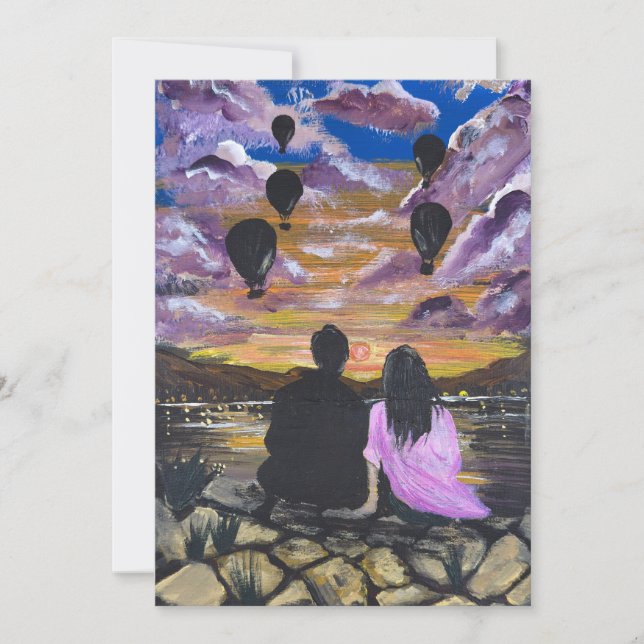 Convites Arte Manual – Pôr do Sol Juntos (Frente)