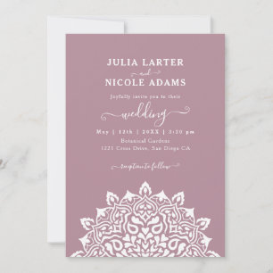 Convites Arte Novo Floral Arco Mandala Casamento Árabe