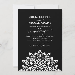 Convites Arte Novo Floral Arco Mandala Casamento Árabe