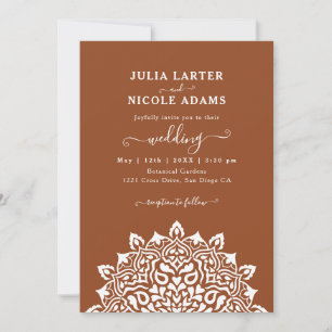 Convites Arte Novo Floral Arco Mandala Casamento Árabe