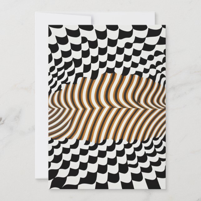 Convites Arte Óptica AI - zona de conforto visual (Frente)