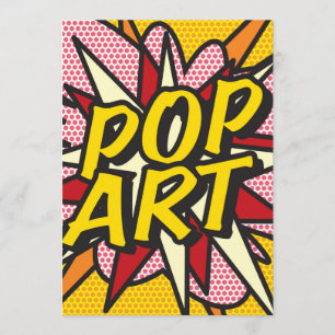 Convites ARTE POP Fun Retro Quadrinho