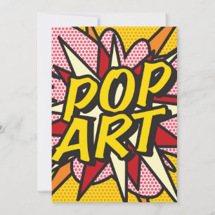 Convites ARTE POP Fun Retro Quadrinho