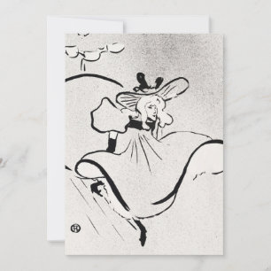 Convites Arte Preto e Branco Jane Avril por Toulouse Lautre