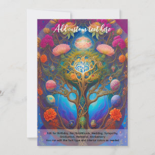 Convites Arte Sagrada Árvore Mística da Vida Sonhador Espir