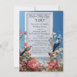 Convites Arte Surrealista com Flores e Aves