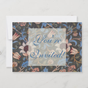 Convites Arte Têxtil Floral Evenlode de William Morris