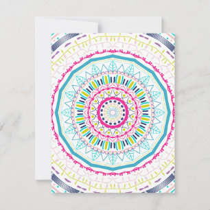 Convites Arte Vibrante e Colorida de Mandala