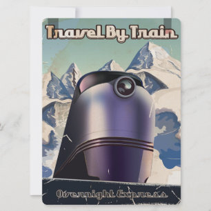 Convites Arte vintage de Ficção Científica de Viagem de Tre